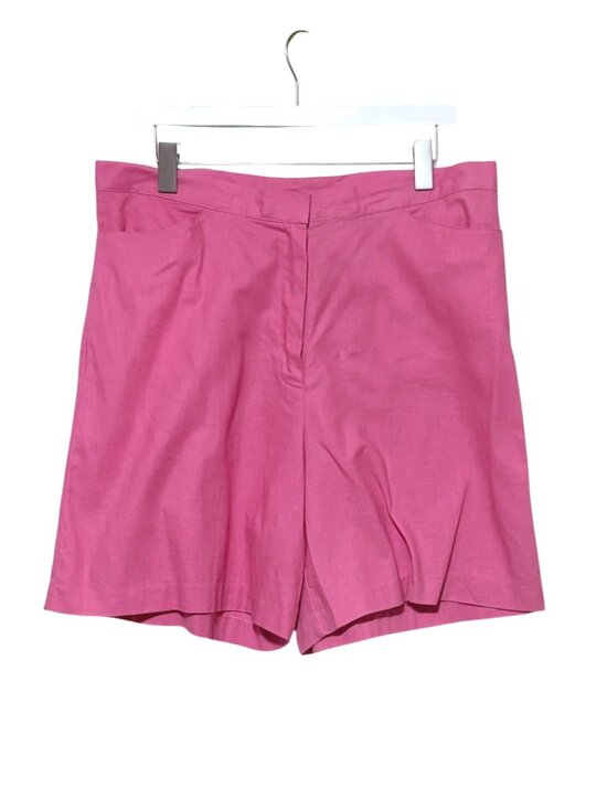 Newport News Pants - VTG Newport News Linen Blend Bermuda Shorts 18 Pink Pockets Resort 32 x 7